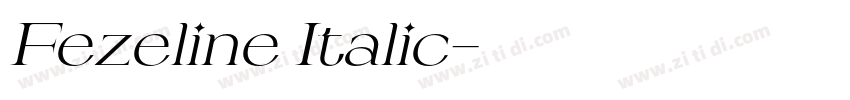 Fezeline Italic字体转换